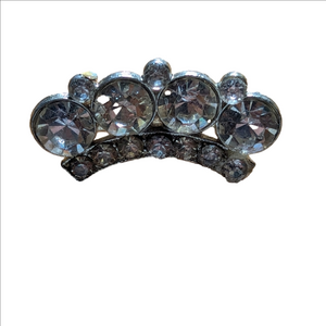 Vintage Rhinestone Brooch Pin Crown Shape